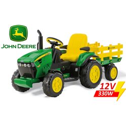 Peg Perego John Deere Ground Force with trailer 12V Laste elektriline traktor IGOR0047