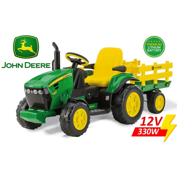 Peg Perego John Deere Ground Force with trailer 12V Laste elektriline traktor IGOR0047