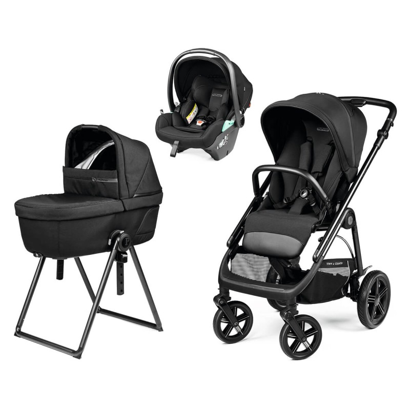 Peg Perego Veloce TC (Town and Country) modulinis poilsio vežimėlis, juodas, 3 viename