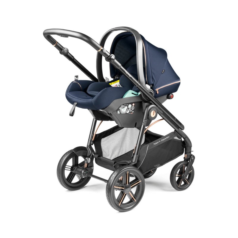 Peg Perego Veloce TC (Town and Country) moodulvoodi sinine läikega 3-ühes jalutuskäru